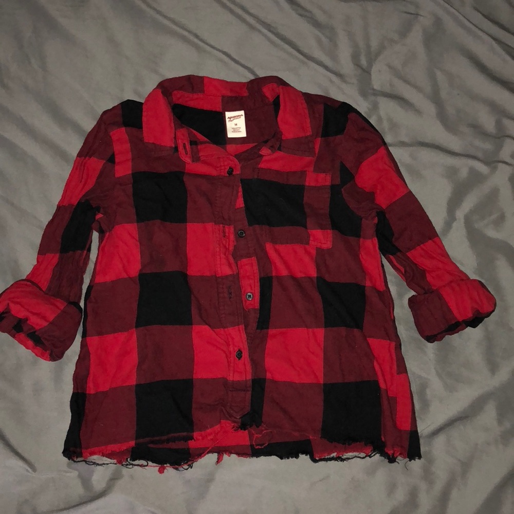 Red Long-sleeve button down Flannel